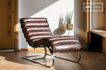 Chaise longue en cuir pleine fleur  Weimar