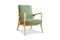 Miniature Fauteuil en frêne massif et tissu vert Eon Détouré