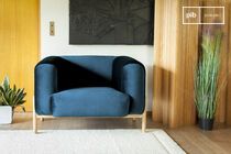 Fauteuil en velours bleu  Viela