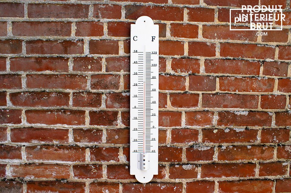 Thermomètre Mural, Thermomètre D'intérieur, Thermomètre À Double Échelle,  sans Mercure, Facile À Lire, °C pour Intérieur, Extérieur, Maison, École