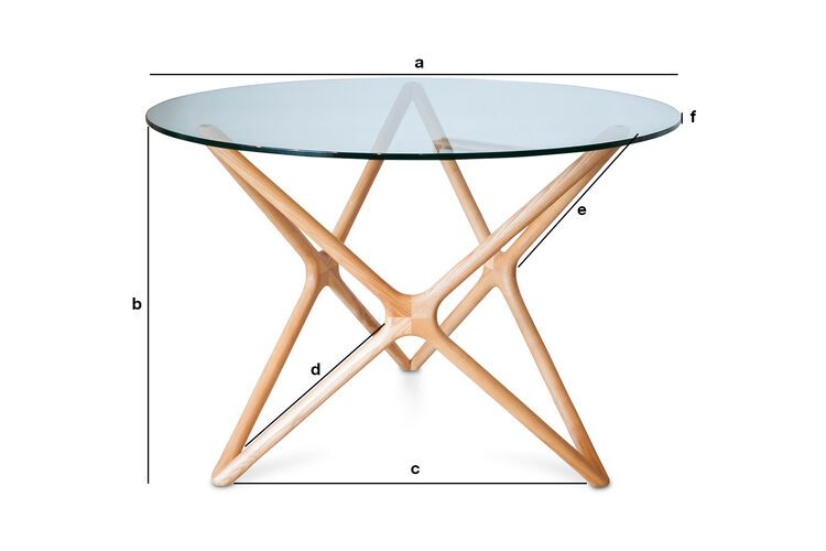 Table d'appoint en bois Estrella design scandinave graphique